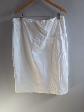 White Uchuu Cotton Midi Skirt Size XL